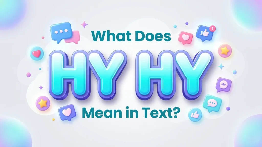 what does hy hy mean in text