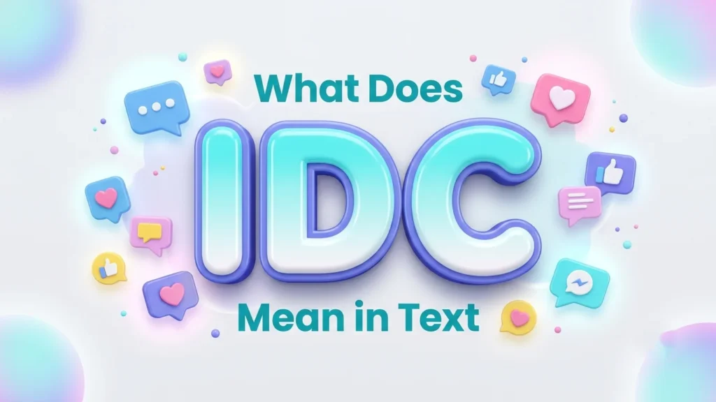 What Does IDC Mean in Text? Meaning, Examples & Usage Guide