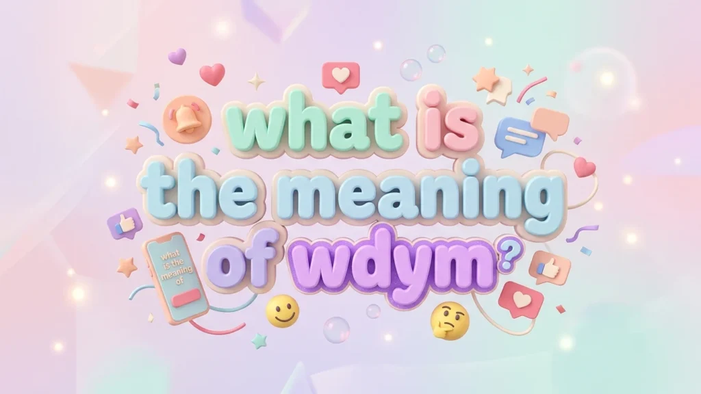 what is the meaning of wdym